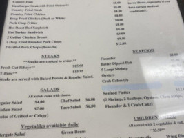 Hawksbill Diner menu