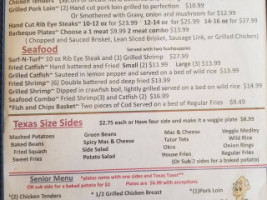 Texas Grill And Cafe menu