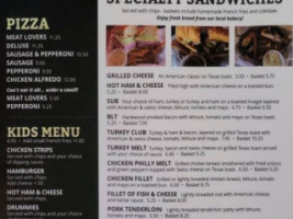 Outback Saloon Grill menu