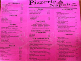 Pizzaria Napoli menu