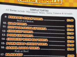 Tortas Locas Federal Way menu