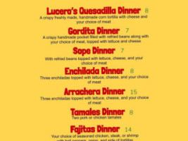 Lucero's Supermarket And Mexican menu