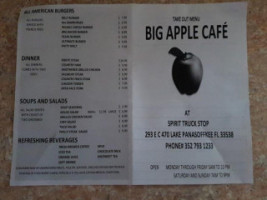 Big Apple Cafe menu