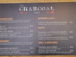 The Charcoal Grill menu