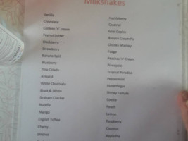 Main St Dairy Freeze menu