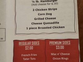 Gari's Diner menu