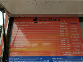 Taqueria Pátzcuaro menu