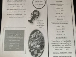 Tracey's Seafood menu