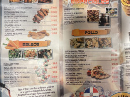 Paila Leña menu