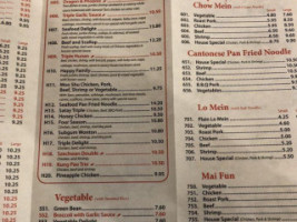 China One menu