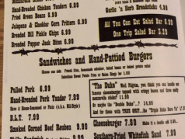 Branding Iron And Saloon menu