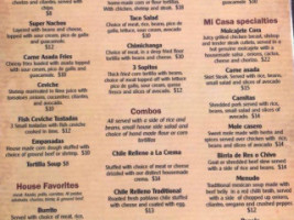 Mi Casa menu