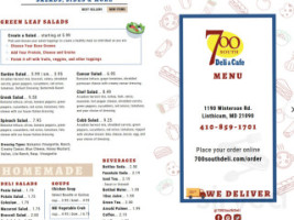 700 South Deli Catering menu