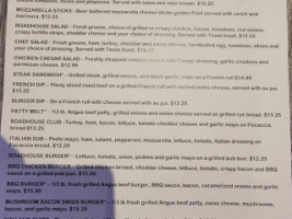 Roadhouse Grill menu