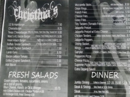 Christina's Female Revue menu