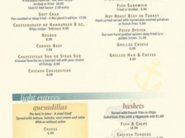 Ships Cafe And Crab House menu