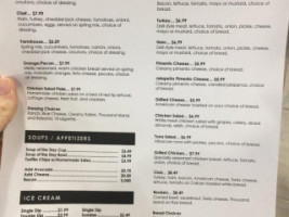 Fox’s Treats Eats menu