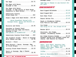 Bubby's Diner menu