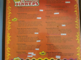 El Sombrero Mexican Grill menu