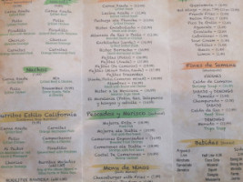 Dreammex Mexican Restaurant Bar menu