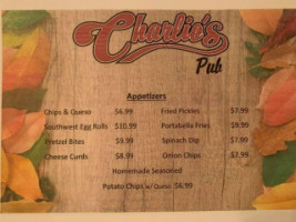 Charlie's Pub menu