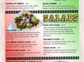 Los Amigos menu