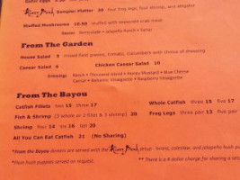 Riverbend On Caddo Lake menu