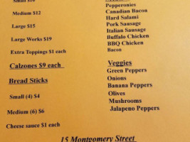 Vernon Pizza Shop menu