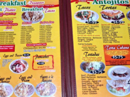 La Tapatia menu