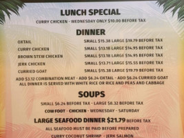 Sunsplash Caribbean Llc menu