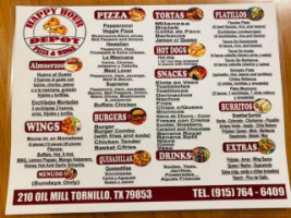 Happy Hour Depot Pizza Wings menu