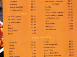 Nunez Mexican menu