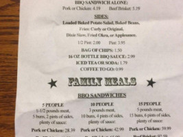 Carolyn’s Razorback Ribs menu