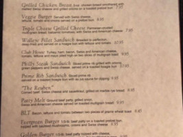 Evergreen Eating Emporium menu