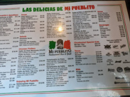 Mi Pueblito Restaurant Bar And Grill menu