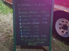 Food On Wheels menu