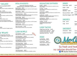 Medilish Mediterranean Grill menu