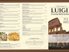 Luigi's Italian menu