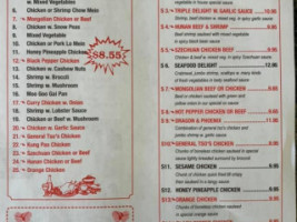 China Chinese menu