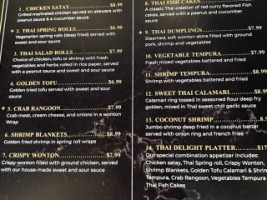 Thai Delight menu