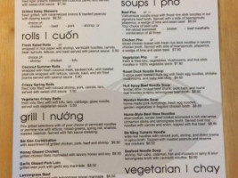 Lá Sen Vietnamese Grill menu