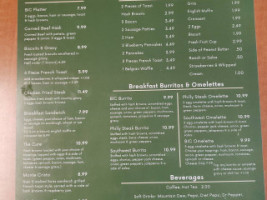 Branding Iron Cafe menu