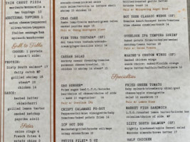 Overlook And Grill menu