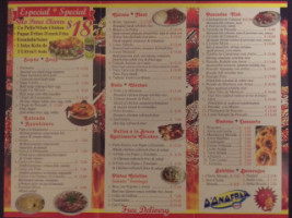 Arriba Peru menu