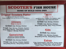 Scooter's Fish House menu