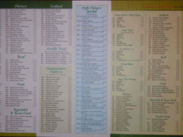 Cafe China menu