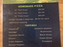 Dubiels Huron Tavern Campground menu