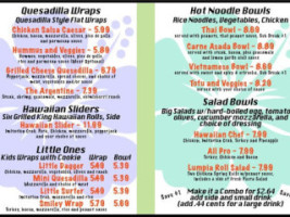 Longboards Wraps Bowls menu