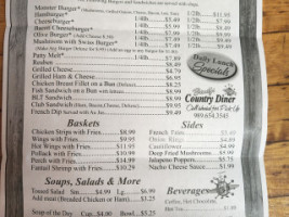 Brandy's Country Diner menu