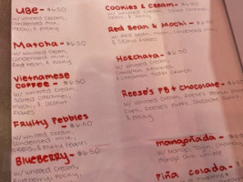 Mai Zo Taiyaki menu